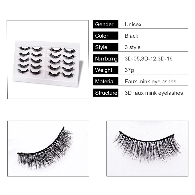 10 пар натуральных ресниц для макияжа Волшебные ресницы ручной работы Мягкие