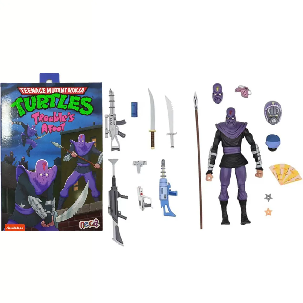 

Original NECA Teenage Mutant Ninja Turtles Cartoon Infantry Deluxe Foot Soldier Model PVC Action Figure Toys Gift