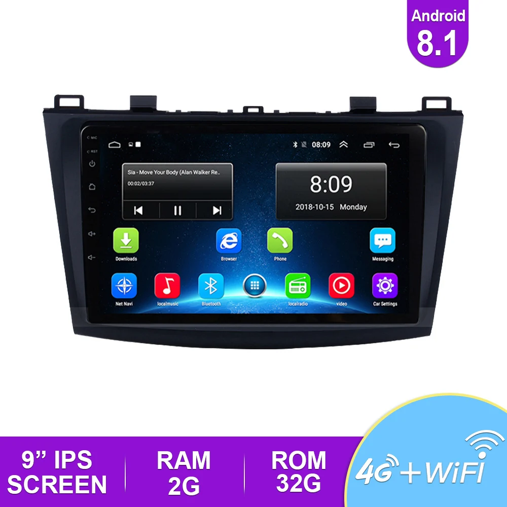 2.5D 9 ''IPS автомобильное радио Android 8 1 авто стерео Мультимедиа для Ford S Max 2007 2008 GPS