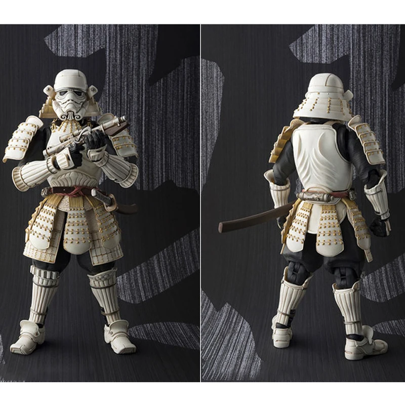 

YOQIDOLL 18cm Japanese Style White Warriors Action Figure Imperial White Soldiers Modle Red Guards Royal Guards Anime Doll