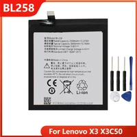original phone battery bl258 for lenovo x3 x3c50 x3c70 replacement rechargable batteries 3600mah with free tools