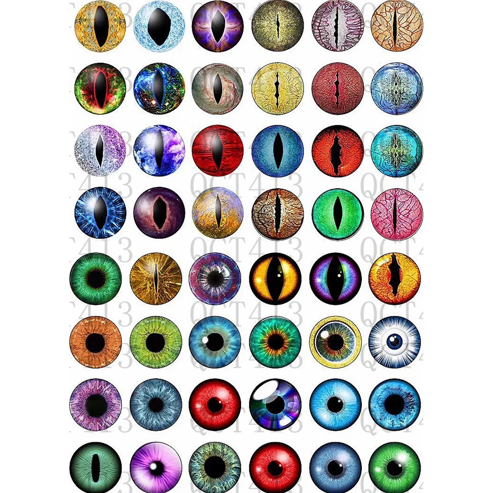 Мозаичная плитка для поделок кабошоны круглые Глазные яблоки шаговый камень