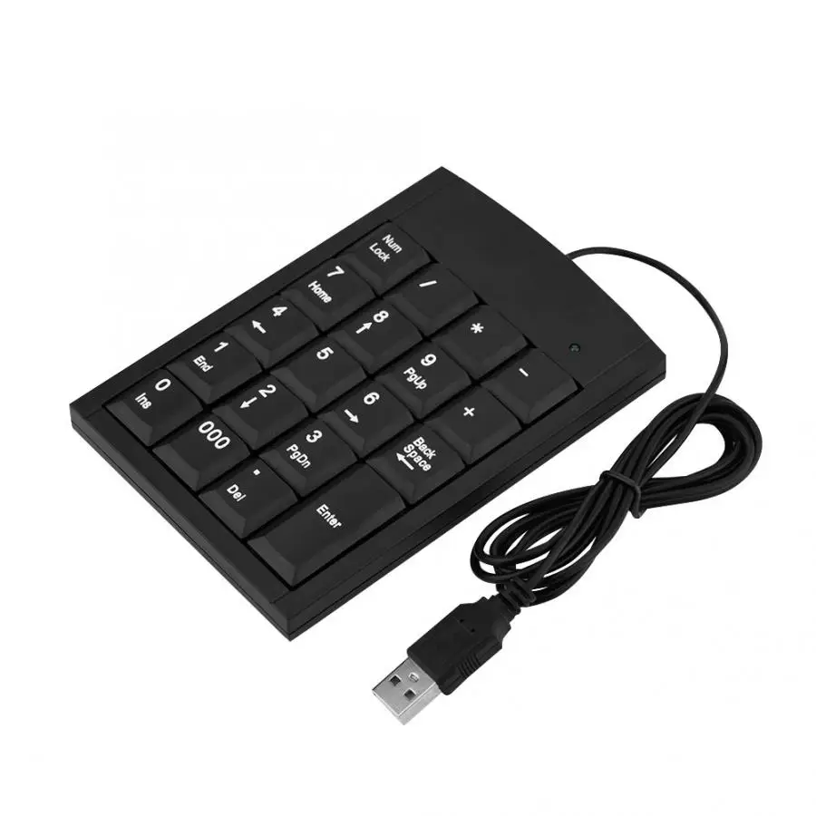 Универсальный USB Проводная Мини цифровые клавиши клавиатуры Количество