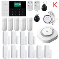 433mhz ios android app remote control lcd touch keyboard wireless wifi sim gsm rfid home burglar security alarm system sensor