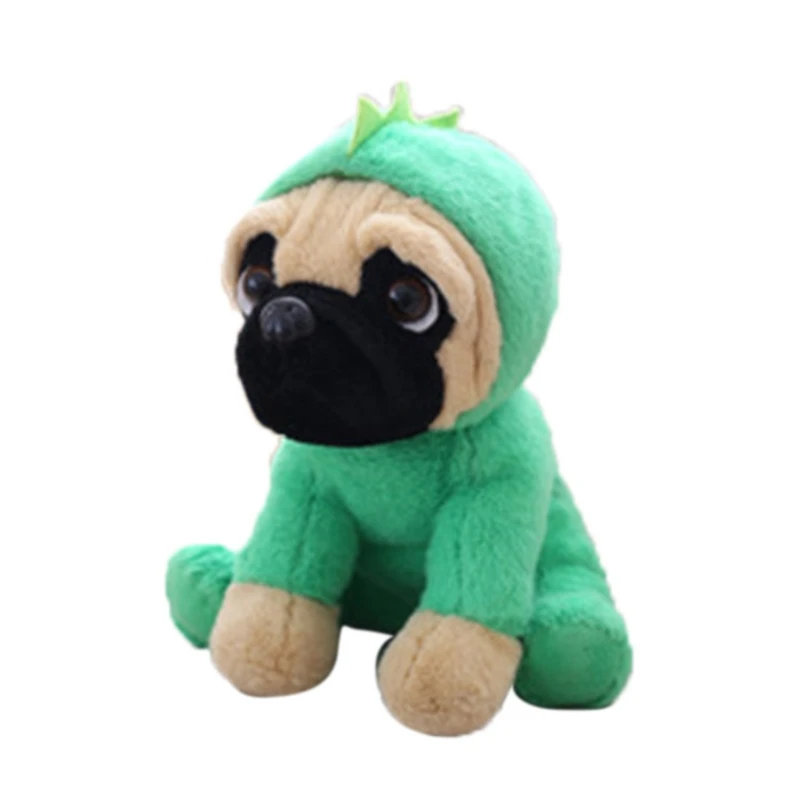 

New Large Plush Toys 10\" Pug Dog In 6 Costumes Cuddly Soft Toy Girl Kids Gift R9JD