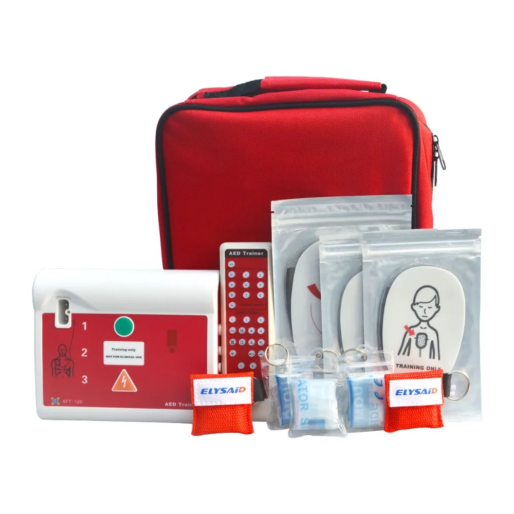 XFT-120C AED Trainer Device For First Aid CPR Training Emergency Rescue Teaching Tools In Spanish With Electrode Pads | Красота и