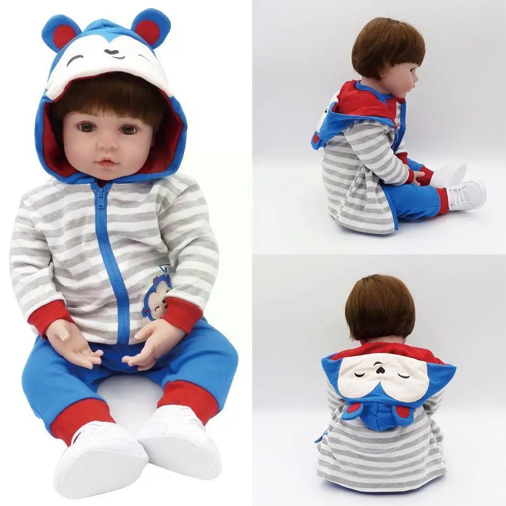 

Силиконовые игрушки реборн на весь рост 48 см, игрушки для новорожденных, подарок для ванны для девочек на день рождения, V4f4