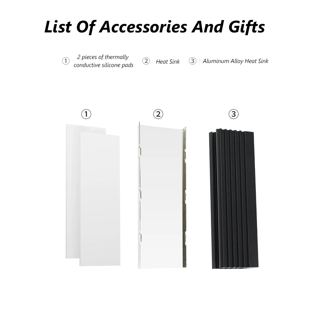 GUDGA NVMe SSD Radiator Aluminum Heat Sink Cooling Pads NGFF M.2 2280 Solid State Hard Disk Thermal Cooler Past For PCIE M2 | Компьютеры и