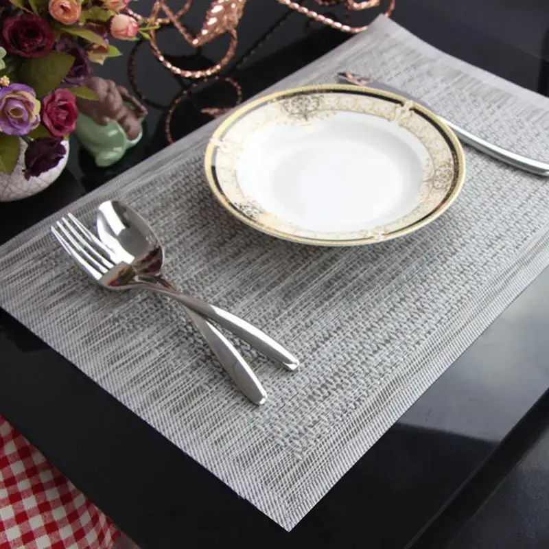 Творческий ПВХ коврик для обеденного стола Пластик полые жар-изоляционный