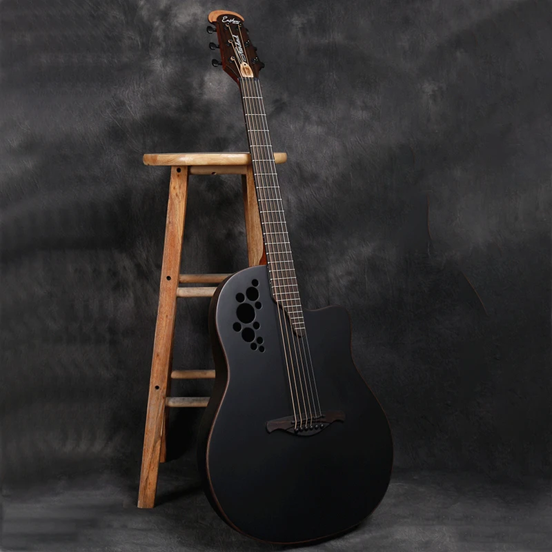 Акустическая гитара 41 дюймов народная электрогитара твердая Виноградная дыра 6
