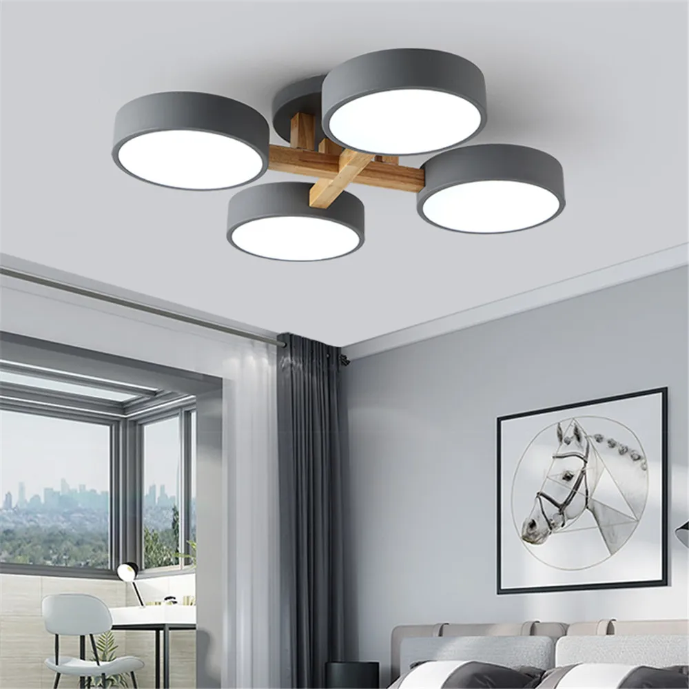 Современный светодиодный потолочный светильник Япония Стиль Красочные 5 головок