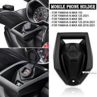 n max 155 gps motorcycle mobile phone holder gps support wireless usb charging port holder mount for yamaha x max 300 400