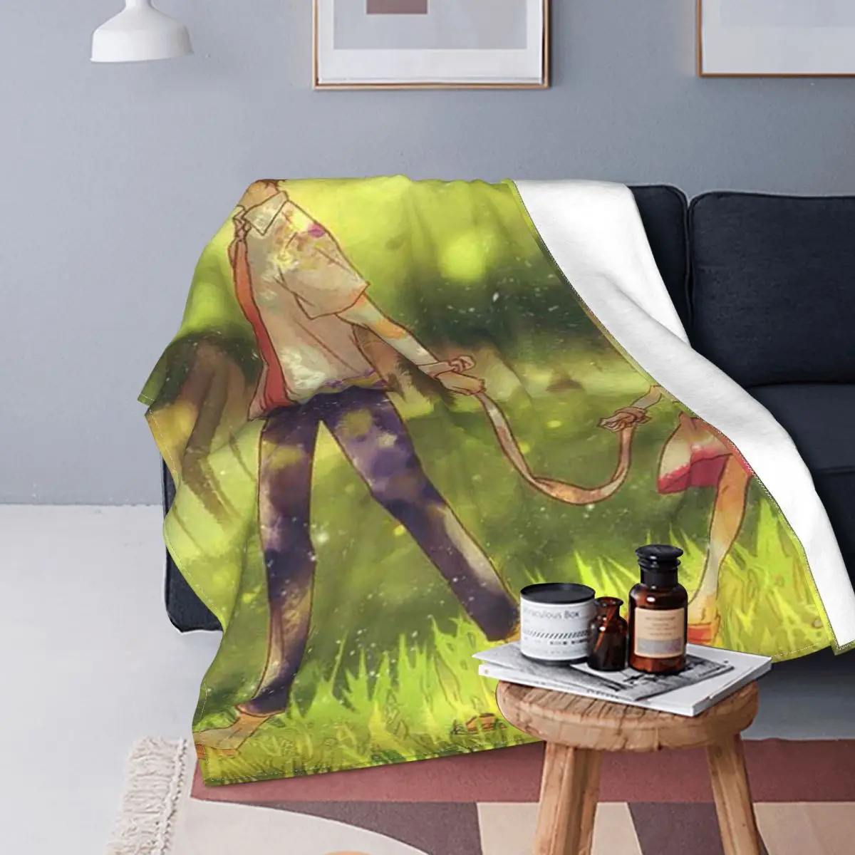 

Mantas ligeras en el bosque de luciernaga для детей и девочек, ropa de cama suave de аниме для sof's и sofah