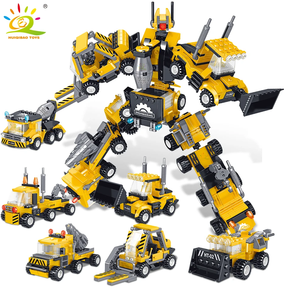 Высокотехнологичные строительные блоки MOC 6 в 1 718 шт. инженерная трансформация