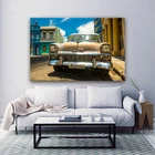 Картины на холсте в стиле ретро, Шевроле, Бель-Эйр в Кубы, винтажные постеры для автомобилей, современные настенные художественные принты для декора гостиной