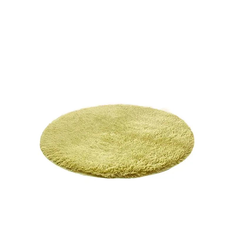 Olive Green EHOMEBUY, мягкие плюшевые круглые коврики, утепленные детские татами, коврики для гостиной, спальни, Декор, одноцветные, удобные, 9 размеров - Цвет: Olive Green