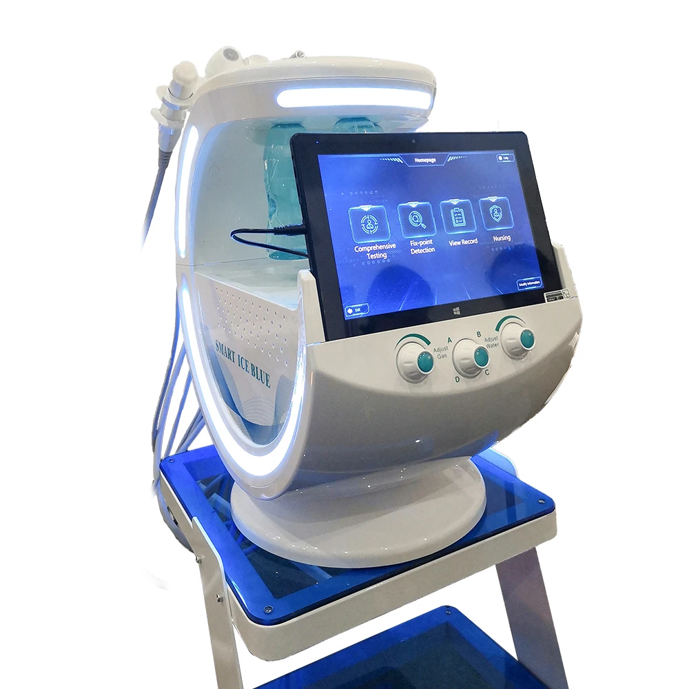

Многофункциональный Гидравлический аппарат 7 в 1 для Аква ухода за кожей лица устройство для очистки струей с анализом кожи и тестом для спа-...