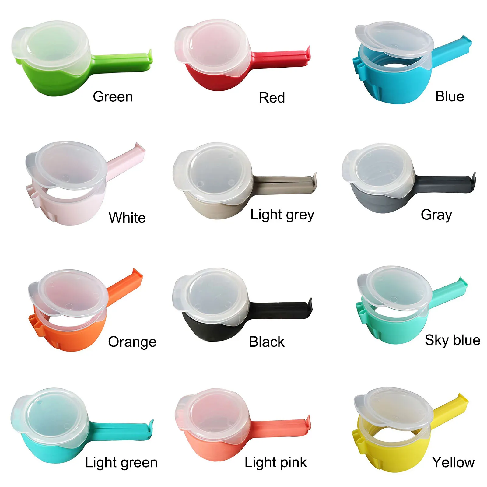 

New Seal Pour Food Storage Bag Clip Snack Sealing Clip Keeping Fresh Sealer Clamp Plastic Helper Food Saver Travel Kitchen Tools
