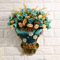 european wall hanging vase creative living room wall flowerpot wall decoration flower arranging device wall resin decoration