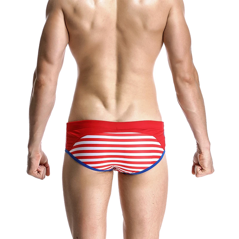 Летние мужские Сексуальные трусы с низкой талией купальник нейлон