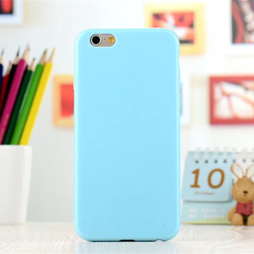 Мягкий силиконовый гелевый Чехол карамельного цвета для Apple iPhone 6 6S Plus 5 5S SE 5C