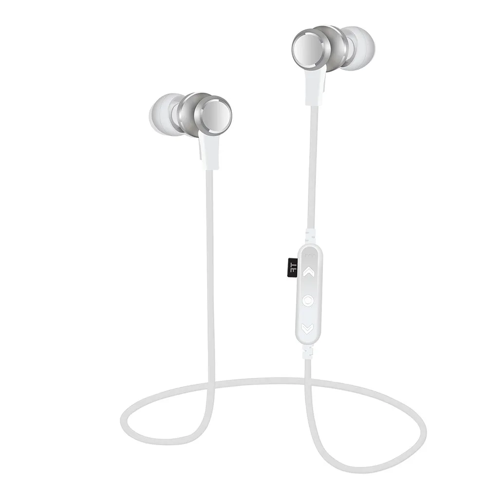 Silver Новейшая эргономичная дешевая беспроводная BT4.2 TF MP3 флэш-карта памяти sd-карта стерео Спортивная гарнитура наушники - Цвет: Silver