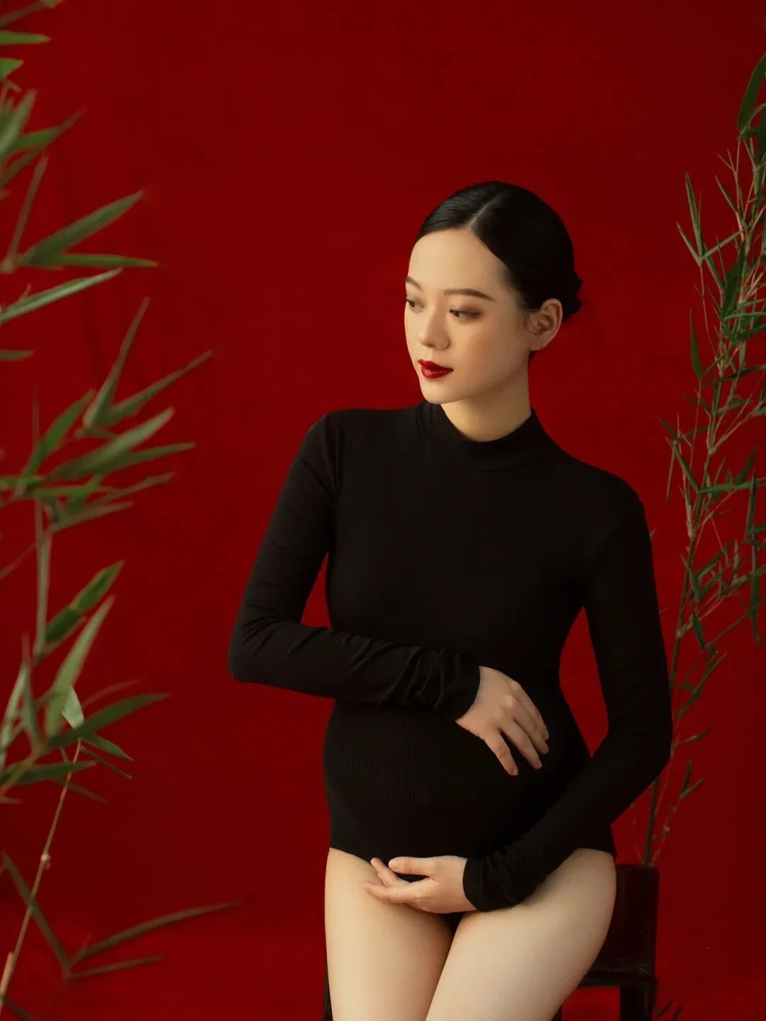 Maternity Photography Props Jumpsuit Stretchy Pregnancy Photo Shoot Bodysuit Long Sleeve Maternity Dresses for Photo Shoot