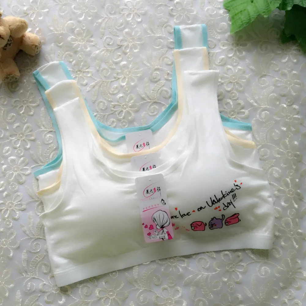 Повседневное Спортивное нижнее белье для девочек бюстгальтер с мультяшным