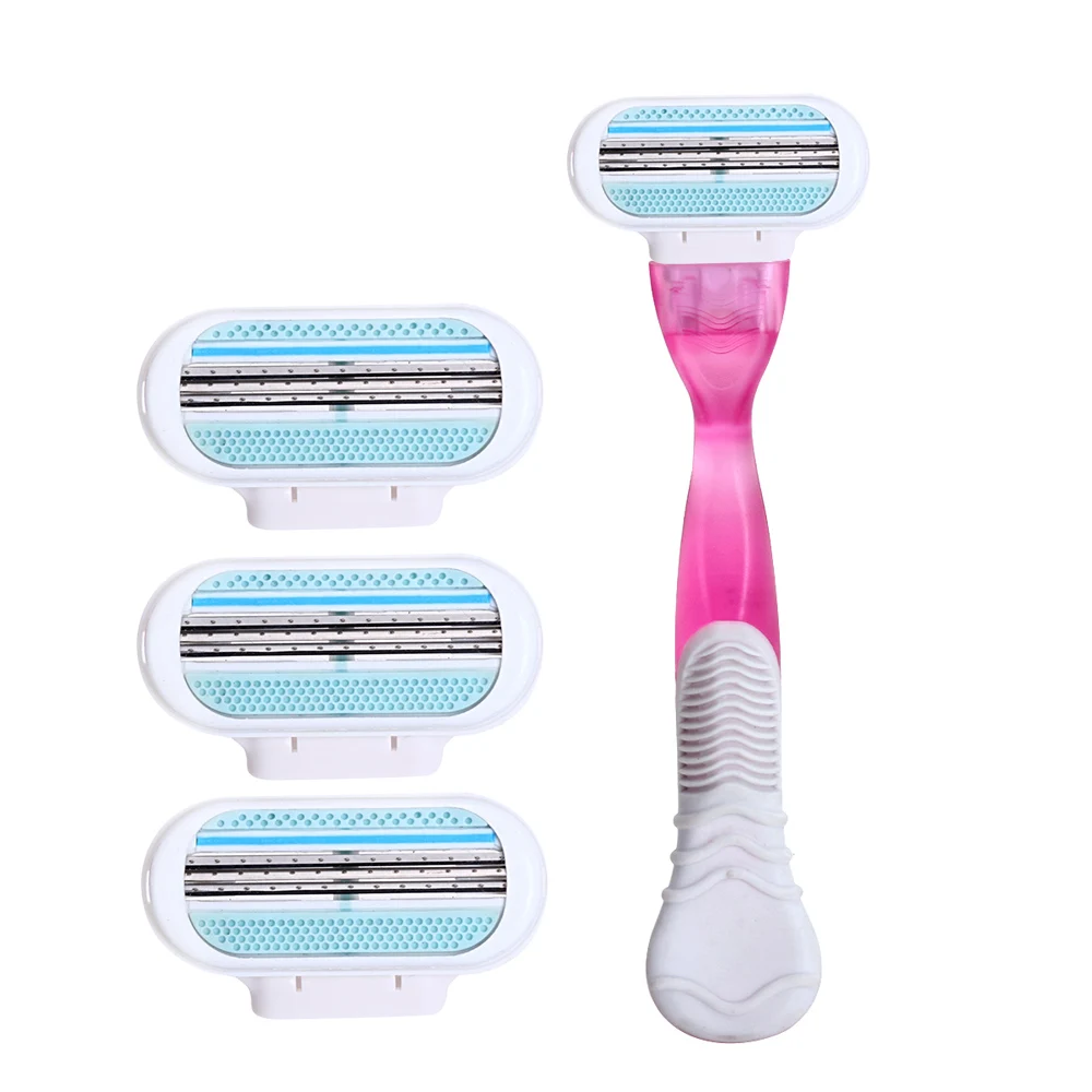 5 шт. лезвия 1 держатель женские бритвенные листья женщины бритвы сменные головка