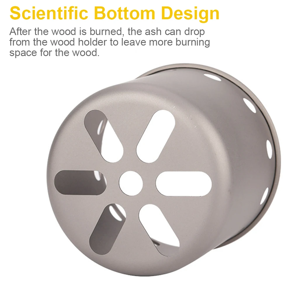 Lixada портативная походная дровяная плита Складная легкая титана альпинистская