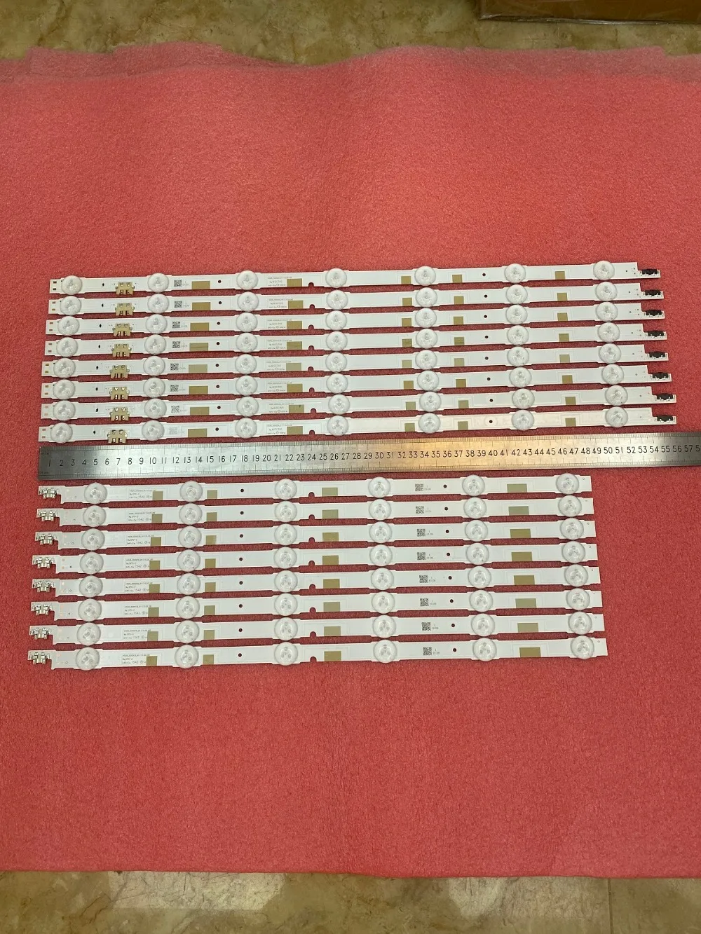 Комплект 16 шт. светодиодный подсветка полосы для samsung UE50JU6800 BN96-38480A 38479A V5DR_500SCA_R1 V5DR_500SCB_R1 UN50JS7000 38480B