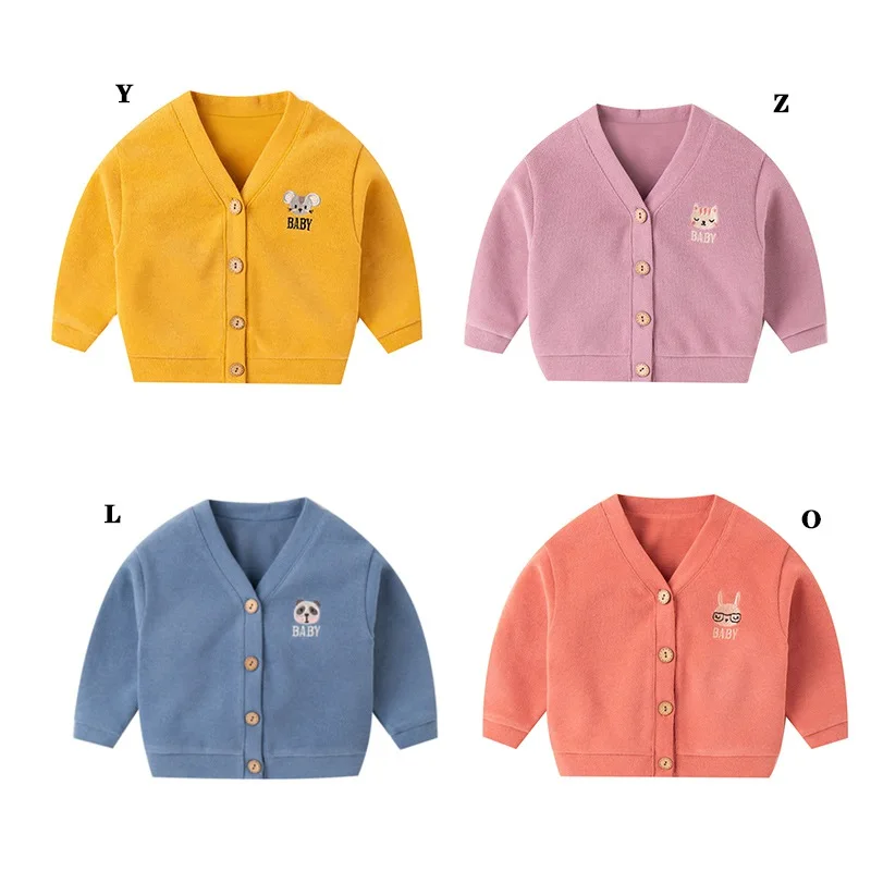 Осенний вязаный кардиган для маленьких девочек и мальчиков свитера детская