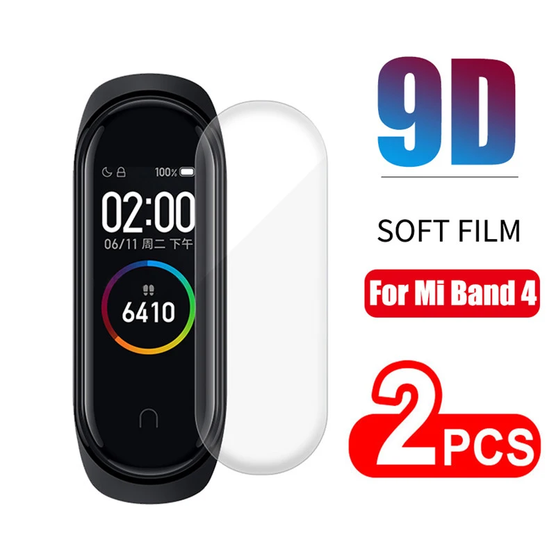 2/5 шт mi Группа 4 Экран Защитная пленка для Xiaomi mi группа 4 Смарт Браслет miband 4 браслет Плёнки на mi band4 закаленное Стекло