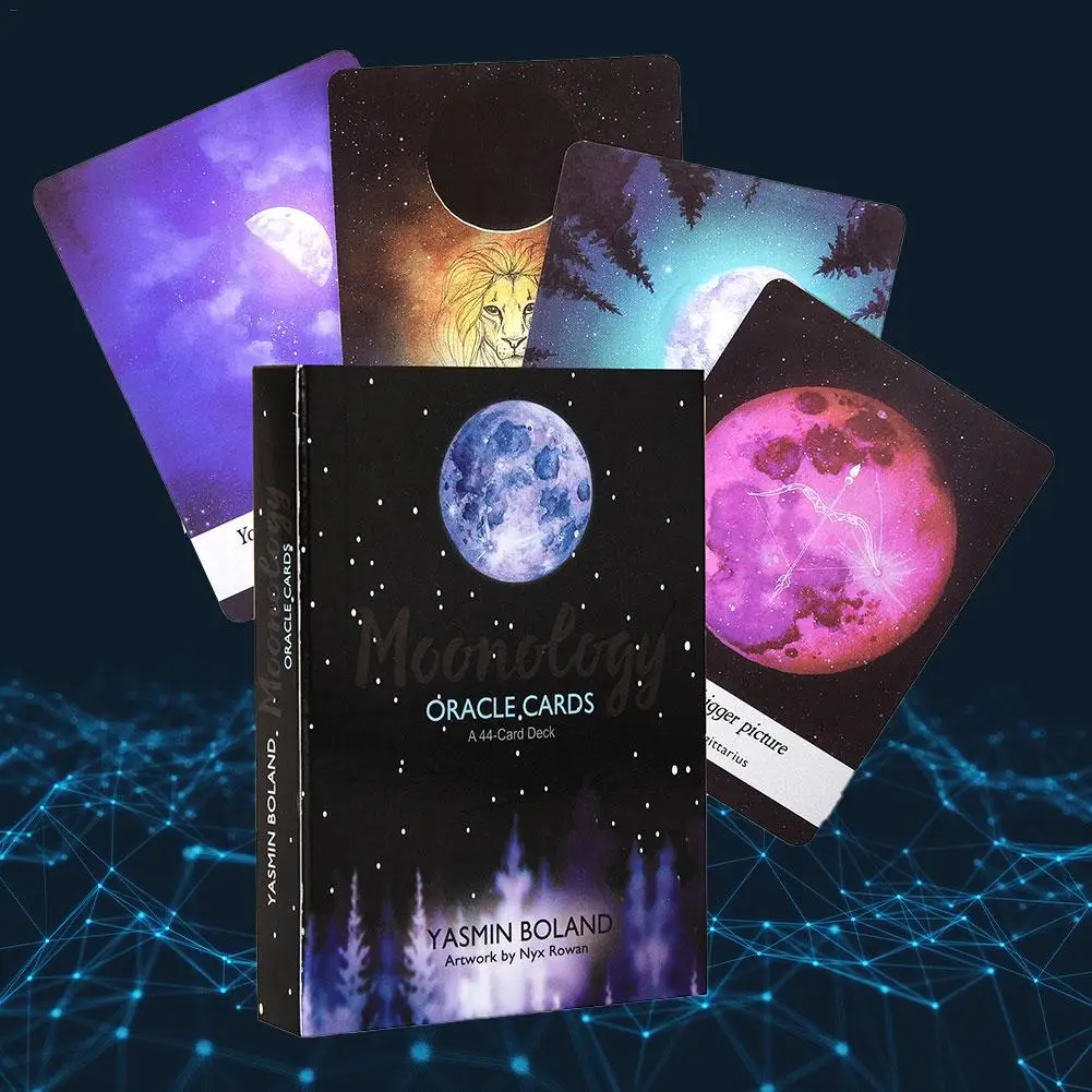 44 шт Bordspellen Kaarten Набор En Guidebook набор Voor Moonology Orakel Tarot Engels Dek Spel вечерние Speelkaart #