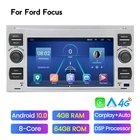 8-ядерный 2 Din Android 10 Авторадио RDS автомобильное радио мультимедийный видеоплеер для Ford Focus 2 Mondeo S C Max Kuga Fiesta Fusion
