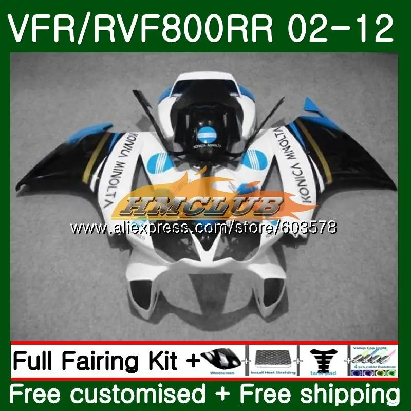 

Body For HONDA Interceptor VFR800RR 2002 2012 KONICA blue 88CL.79 VFR 800R VFR800 RR 02 03 04 05 06 07 08 09 10 11 12 Fairings