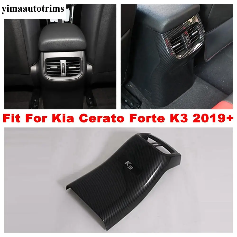 

For Kia Cerato Forte K3 2019 -2022 Armrest Box Rear Air AC Conditioning Vent Outlet Cover Trim Carbon Fiber Interior Accessories