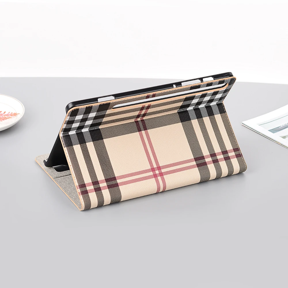 

Lattice Style Tablet Cover For Samsung Galaxy Tab S6 10.5" T860 T865 Case Smart Sleep Wake Stand Tablet Protective Cover