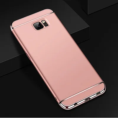 Rose gold Роскошный металлизированный чехол для телефона для Samsung Galaxy S8 S9 плюс S6 S7 край J4 J6 A50 A40 A60 A70 A20 A30 A10 жесткий чехол - Цвет: Rose gold