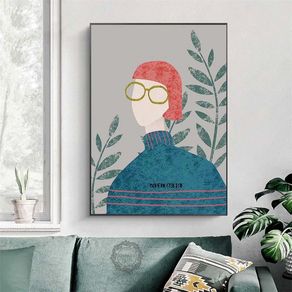 Плакаты и принты в скандинавском стиле современный простой модный цветок