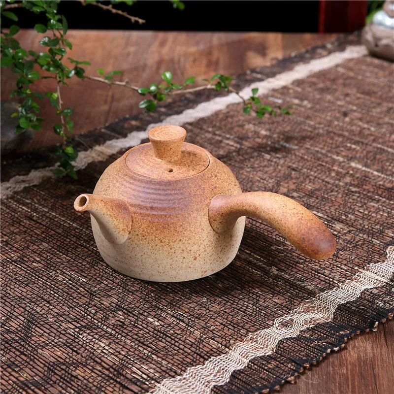 

Ceramic Cute Teapot Handle China Antique Pottery Teapot Infuser Clay Black Czajnik Do Herbaty Household Merchandises BL50CH