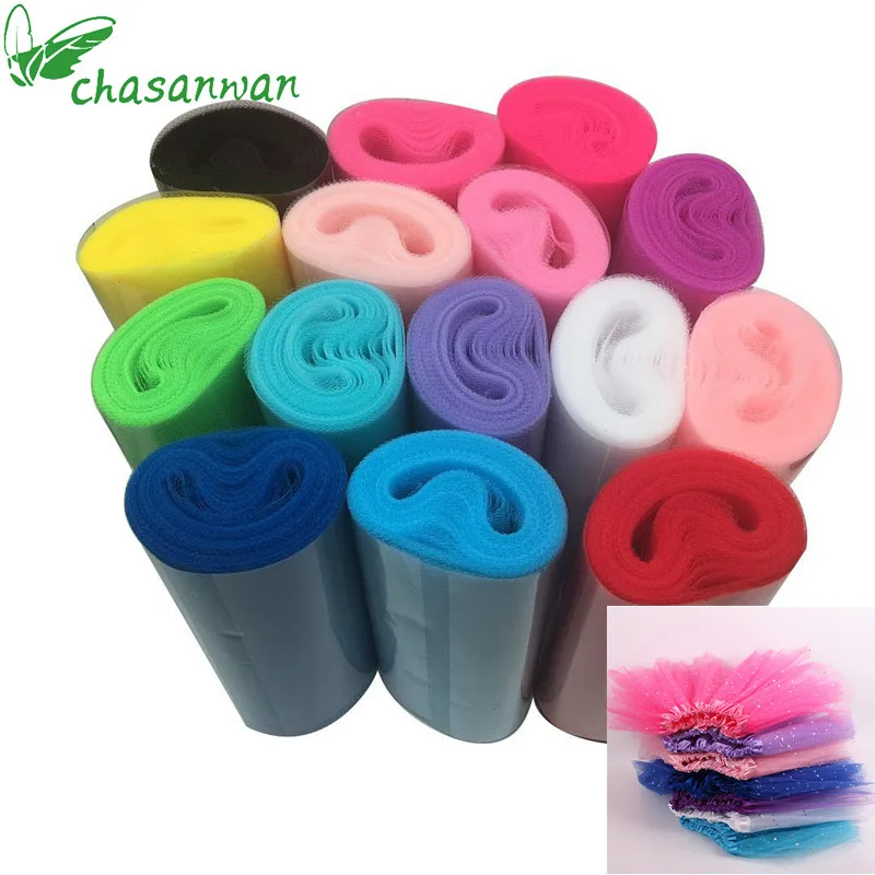 

CHASANWAN Tulle Roll 15cm 22m Tulle Rolls Wedding Decoration Mariage Fabric Organza Tulle DIY Craft Birthday Party Supplies