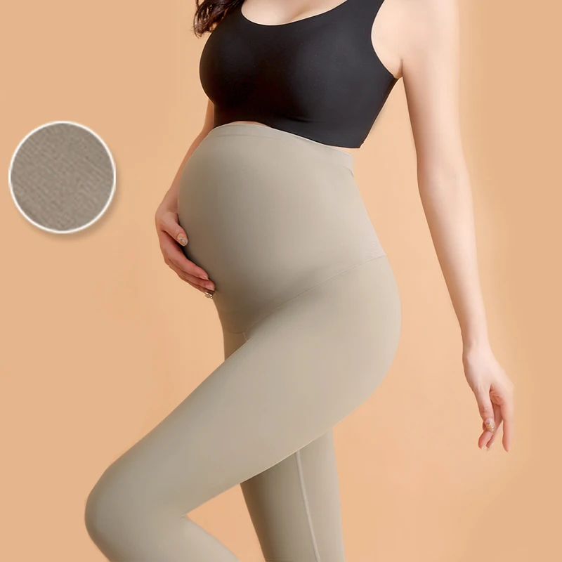 

Sport Maternity Performance Legging Plush Leggings Over The Belly Pregnancy Winter Warm Yoga Workout Active Pants 310g