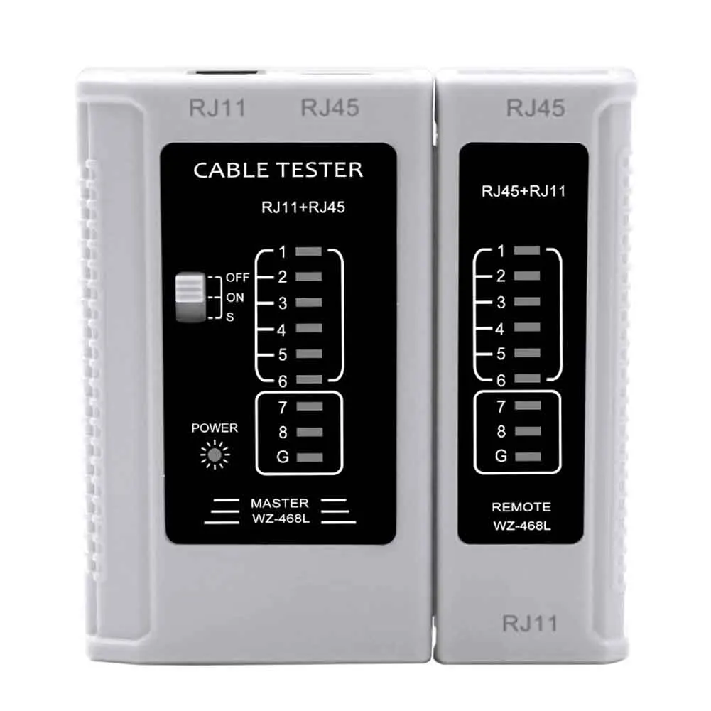 

Wiring Problem Detection Multifunctional Micro Interface Wide Use Ethernet Lan Network Cable Tester Repair Tool Battery Powered