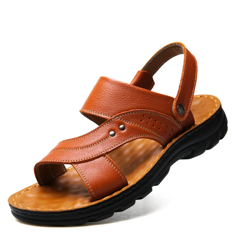 CICIYANG 2022 Summer New Men's Fashion Shoes Beach Sandals Breathable And Cool Casual Sandals Genuine Leather