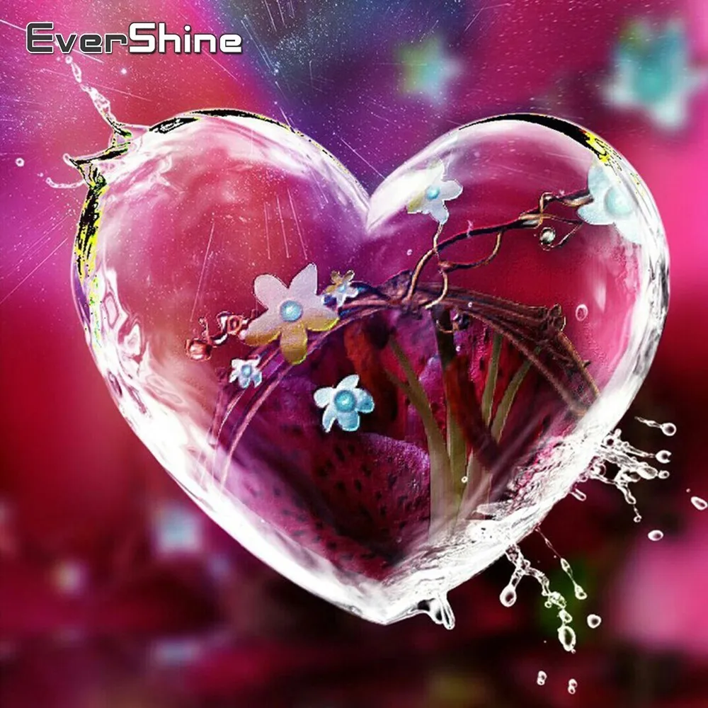 EverShine 5D Алмазная мозаика вышивка крестиком в форме сердца алмазная живопись