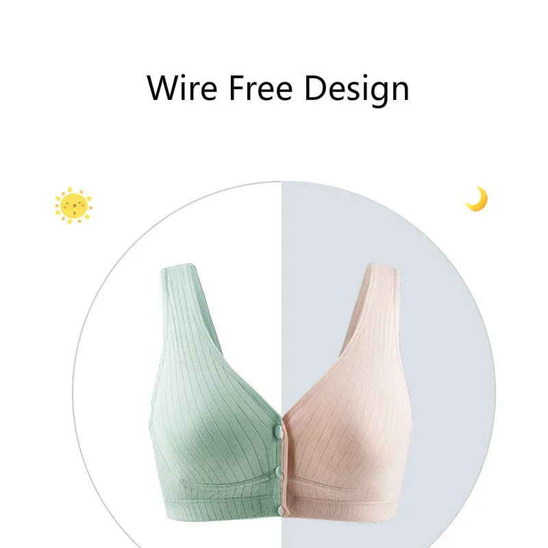 Хлопковый бюстгальтер без косточек для беременных Бюстгальтер кормления грудью