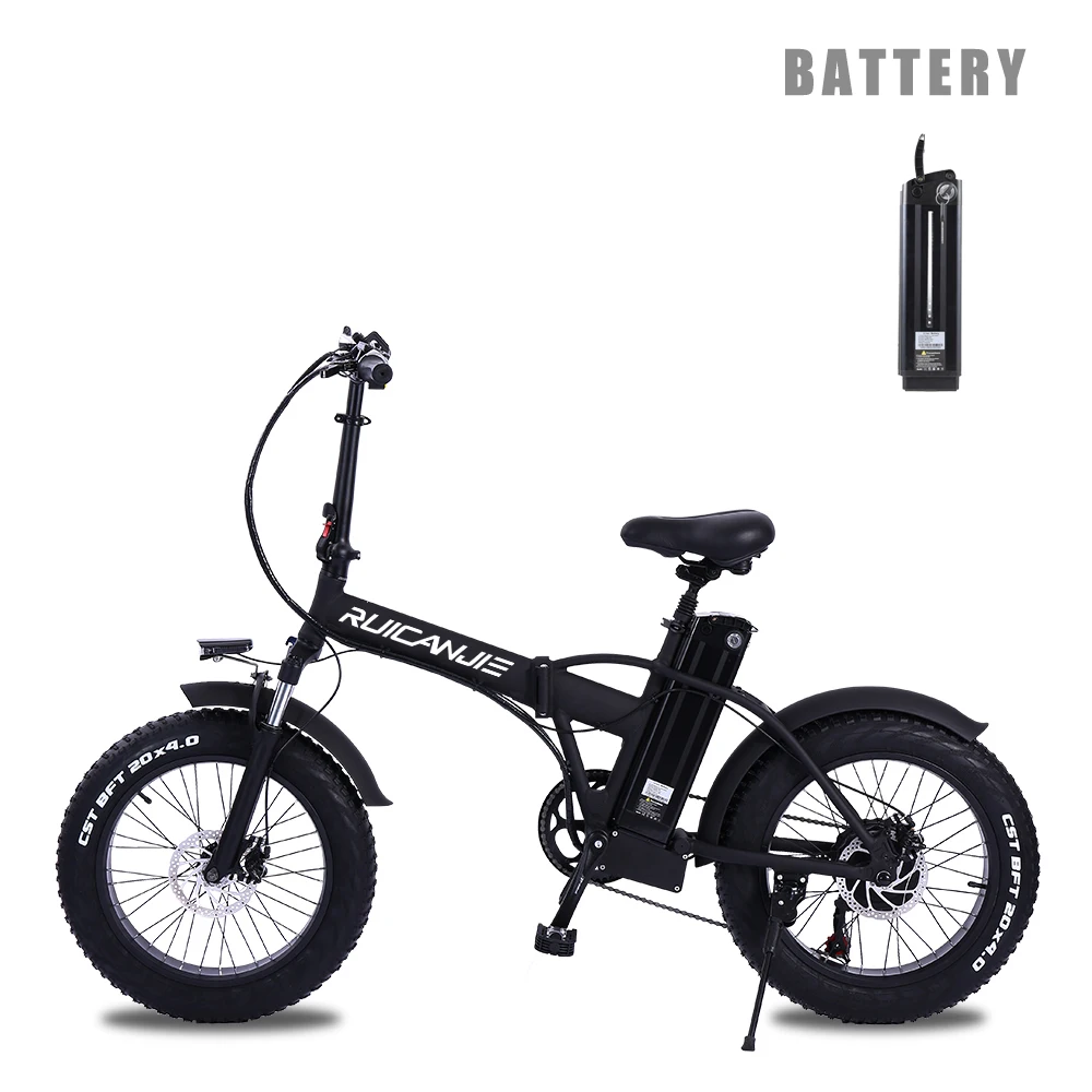 Электрический горный велосипед RUICANJIE 500 Вт 20 дюймов складной 7 скоростей съемный