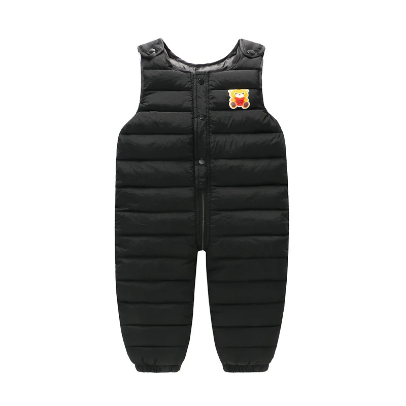 

Boys Girls Down Pants Warm Thicken Winter Children High Quality Overalls Toddler Baby Down Trousers Kids Down Bodysuit Rompers