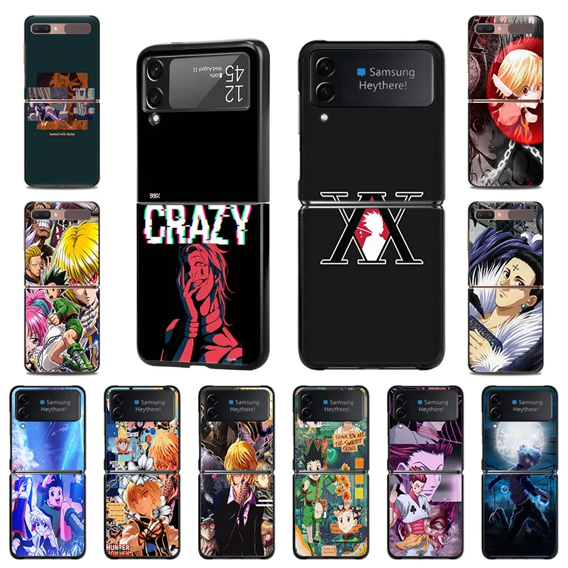 

Чехол для Samsung Galaxy Z Flip Flip3 5G Hunter X Hunter Hisoka, высококачественный черный чехол для телефона с рисунком из аниме, Жесткий Чехол